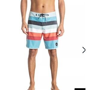 Quiksilver Mens Boardshorts Swim Trunks Striped Size 34